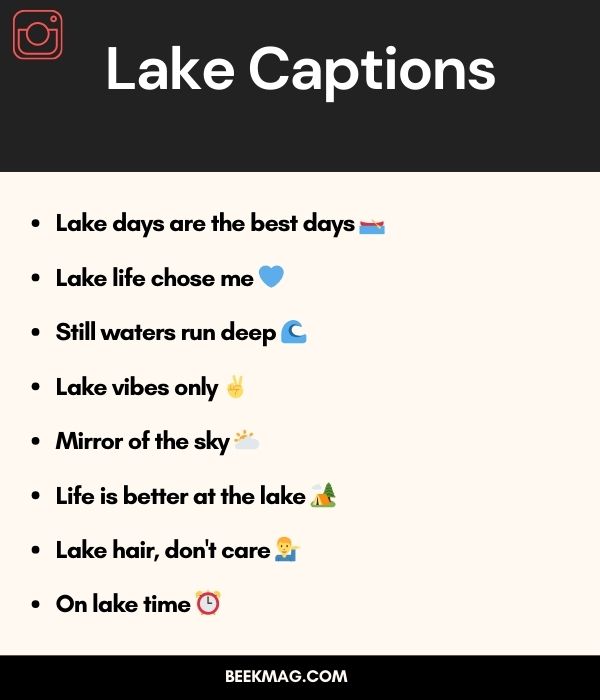 Lake Captions