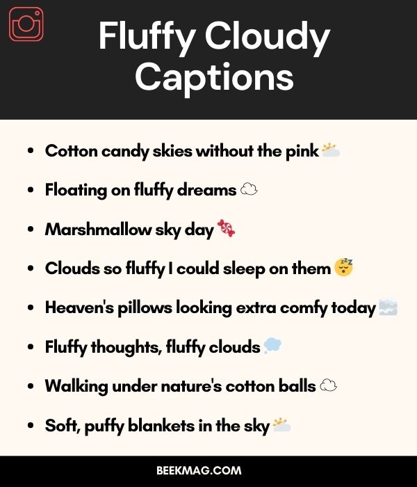 Fluffy Cloudy Captions