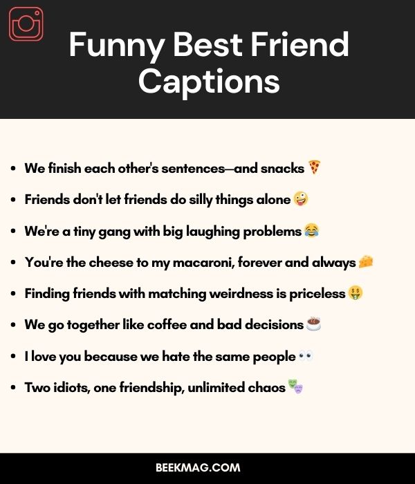 Funny Best Friend Captions