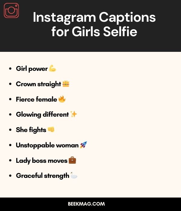 Instagram Captions for Girls Selfie