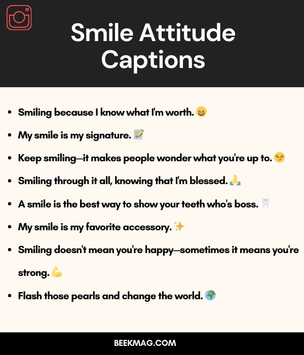 Smile Attitude Captions