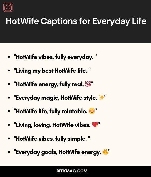 HotWife Captions for Everyday Life 