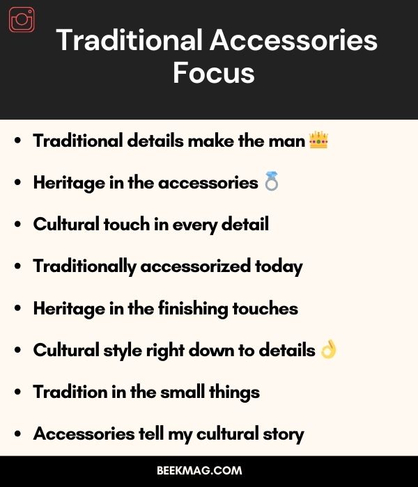 Traditional Accessories Focus  for Traditional Look for Boys 